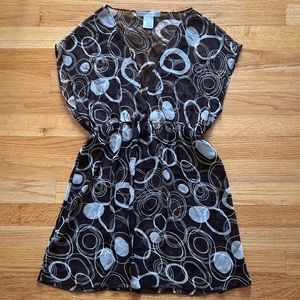 Elastic Waist Sheer Top